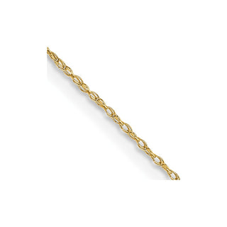 24" 10k Yellow Gold .5mm Carded Cable Rope Chain