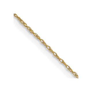 24" 14K Yellow Gold 24 inch Carded .5mm Cable Rope with Spring Ring Clasp Chain
