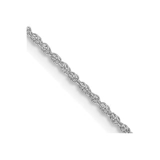 26" 14k White Gold 1.1mm Baby Rope Chain Necklace