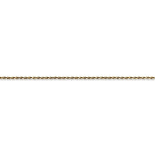 24" 14k Yellow Gold 1.15mm Diamond-cut Machine-made Rope Chain Necklace