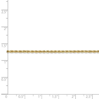 8" 14k Yellow Gold 1.75mm Diamond-cut Rope with Lobster Clasp Chain Bracelet