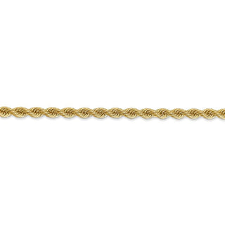8" 14k Yellow Gold 3.65mm Regular Rope Chain Bracelet