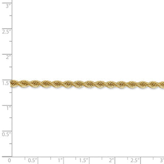 24" 14k Yellow Gold 3.65mm Regular Rope Chain Necklace