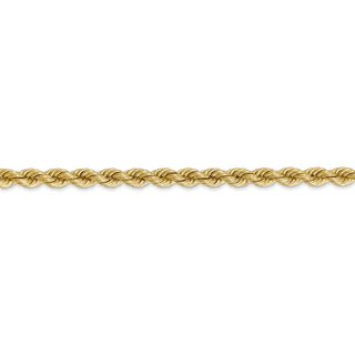 7" 14k Yellow Gold 4mm Regular Rope Chain Bracelet