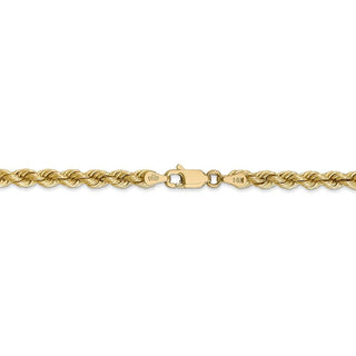 7" 14k Yellow Gold 4mm Regular Rope Chain Bracelet
