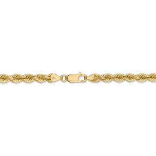 9" 14k Yellow Gold 5mm Regular Rope Chain Bracelet