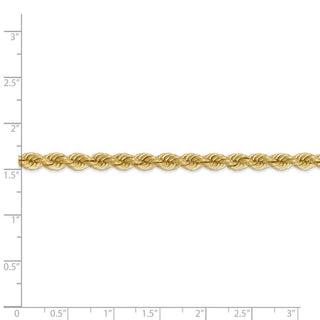 9" 14k Yellow Gold 5mm Regular Rope Chain Bracelet