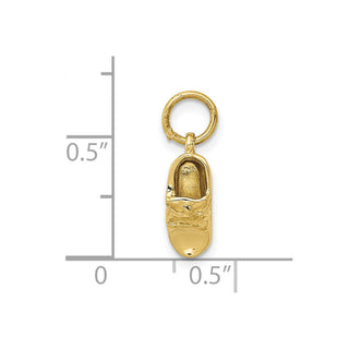 10K Yellow Gold Single Baby Shoe Charm