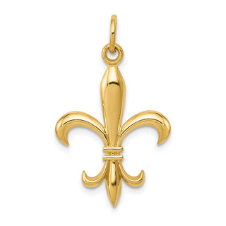10K Yellow Gold Hollow Fleur De Lis Charm Metal Mold