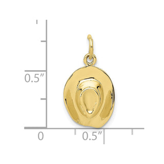 10K Yellow Gold Hat Charm