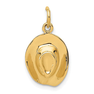 10K Yellow Gold Hat Charm