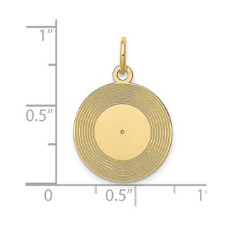 10K Yellow Gold Record Album Charm