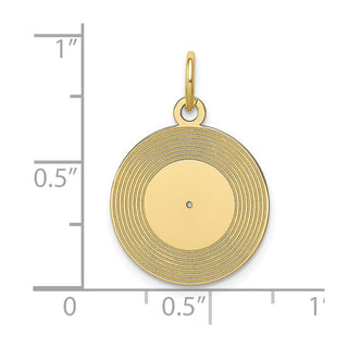 10K Yellow Gold Record Album Charm