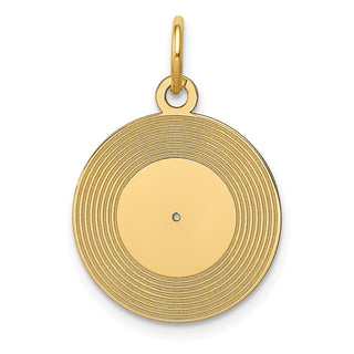 10K Yellow Gold Record Album Charm