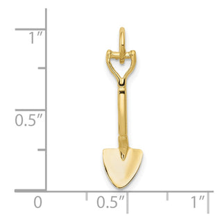 10K Yellow Gold 3-D Spade Charm
