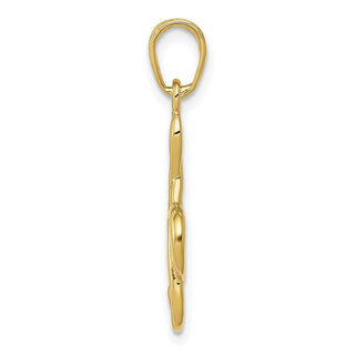 10k Yellow Gold 3-D Treble Clef Pendant