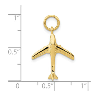10K Yellow Gold Jet Charm