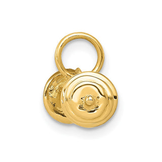 10K Yellow Gold Barbell Charm