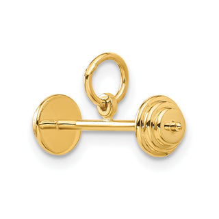 10K Yellow Gold Barbell Charm