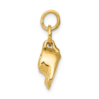 10K Yellow Gold Polished Baby Shoes Charm
