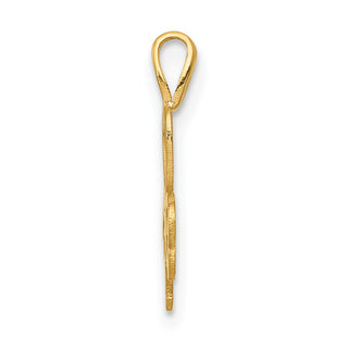 10K Yellow Gold Heart Clover Charm