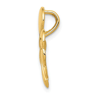 10K Yellow Gold Shamrock Chain Slide Pendant