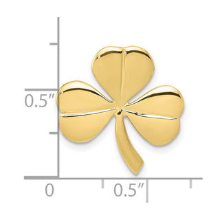 10K Yellow Gold Shamrock Chain Slide Pendant