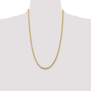 26" 10k Yellow Gold 4mm Hollow Anchor Chain