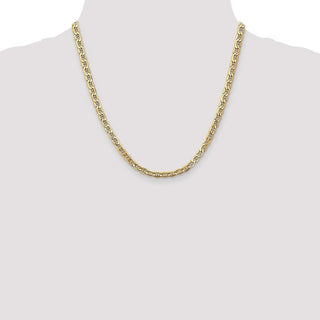 20" 10k Yellow Gold 4.75mm Hollow Anchor Chain