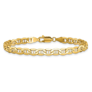 8" 10k Yellow Gold 4.75mm Hollow Anchor Chain