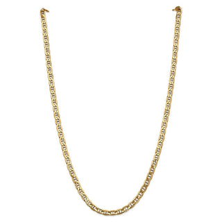 24" 10k Yellow Gold 5.5mm Hollow Anchor Chain