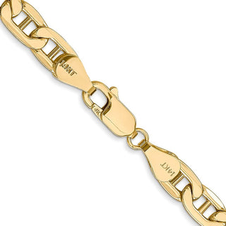 24" 10k Yellow Gold 5.5mm Hollow Anchor Chain