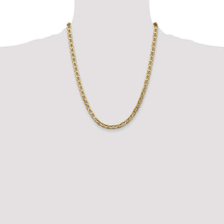 22" 10k Yellow Gold 5.5mm Hollow Anchor Chain