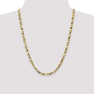 24" 10k Yellow Gold 5.5mm Hollow Anchor Chain