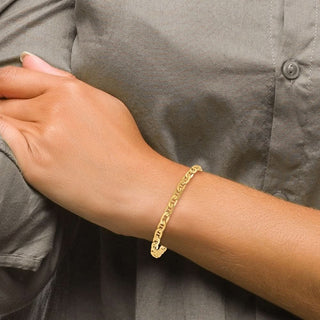 9" 10k Yellow Gold 5.5mm Hollow Anchor Chain