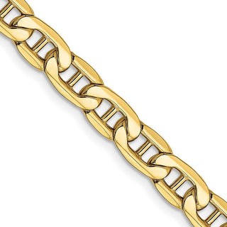 18" 10k Yellow Gold 5.5mm Hollow Anchor Chain