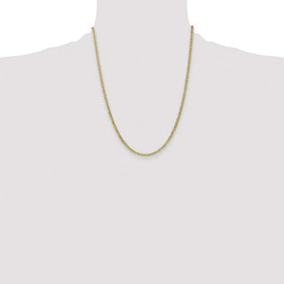 22" 10k Yellow Gold 3.35mm Hollow Curb Link Chain