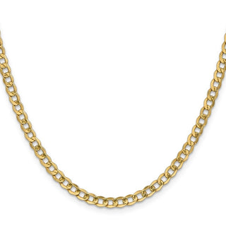 16" 10k Yellow Gold 4.3mm Hollow Curb Link Chain