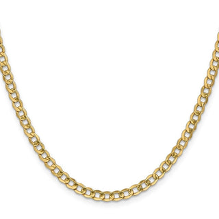 26" 10k Yellow Gold 4.3mm Hollow Curb Link Chain