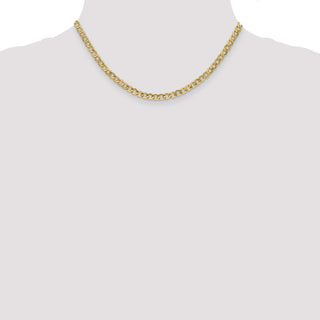 16" 10k Yellow Gold 4.3mm Hollow Curb Link Chain