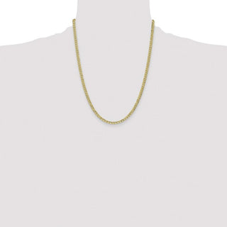 22" 10k Yellow Gold 4.3mm Hollow Curb Link Chain