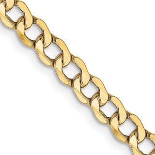 16" 10k Yellow Gold 4.3mm Hollow Curb Link Chain