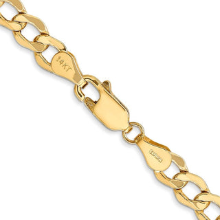 22" 10k Yellow Gold 5.25mm Hollow Curb Link Chain