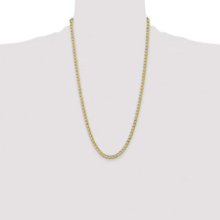 26" 10k Yellow Gold 5.25mm Hollow Curb Link Chain