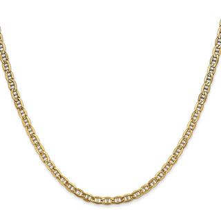24" 10k Yellow Gold 3.2mm Hollow Anchor Chain