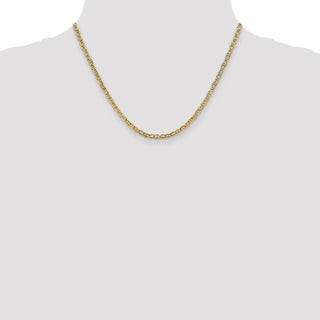18" 10k Yellow Gold 3.2mm Hollow Anchor Chain
