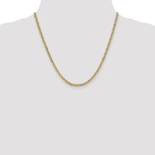 20" 10k Yellow Gold 3.2mm Hollow Anchor Chain