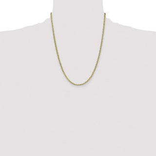 22" 10k Yellow Gold 3.2mm Hollow Anchor Chain