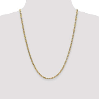 24" 10k Yellow Gold 3.2mm Hollow Anchor Chain