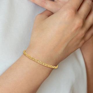 9" 10k Yellow Gold 3.2mm Hollow Anchor Chain
